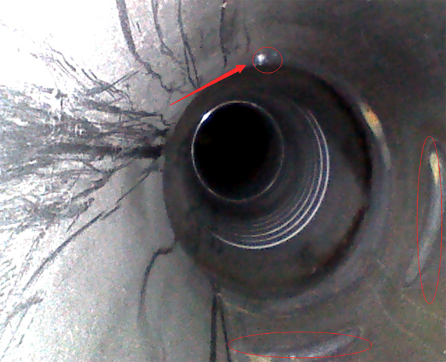 CIE便攜式汽車內(nèi)窺鏡觀測到的汽車發(fā)動機內(nèi)細小缺陷情況